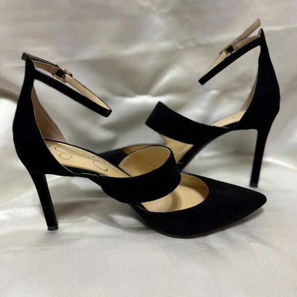 Jessica Simpson Black Suede Pointy Toe Shoes 9.5 - Picture 3 of 7